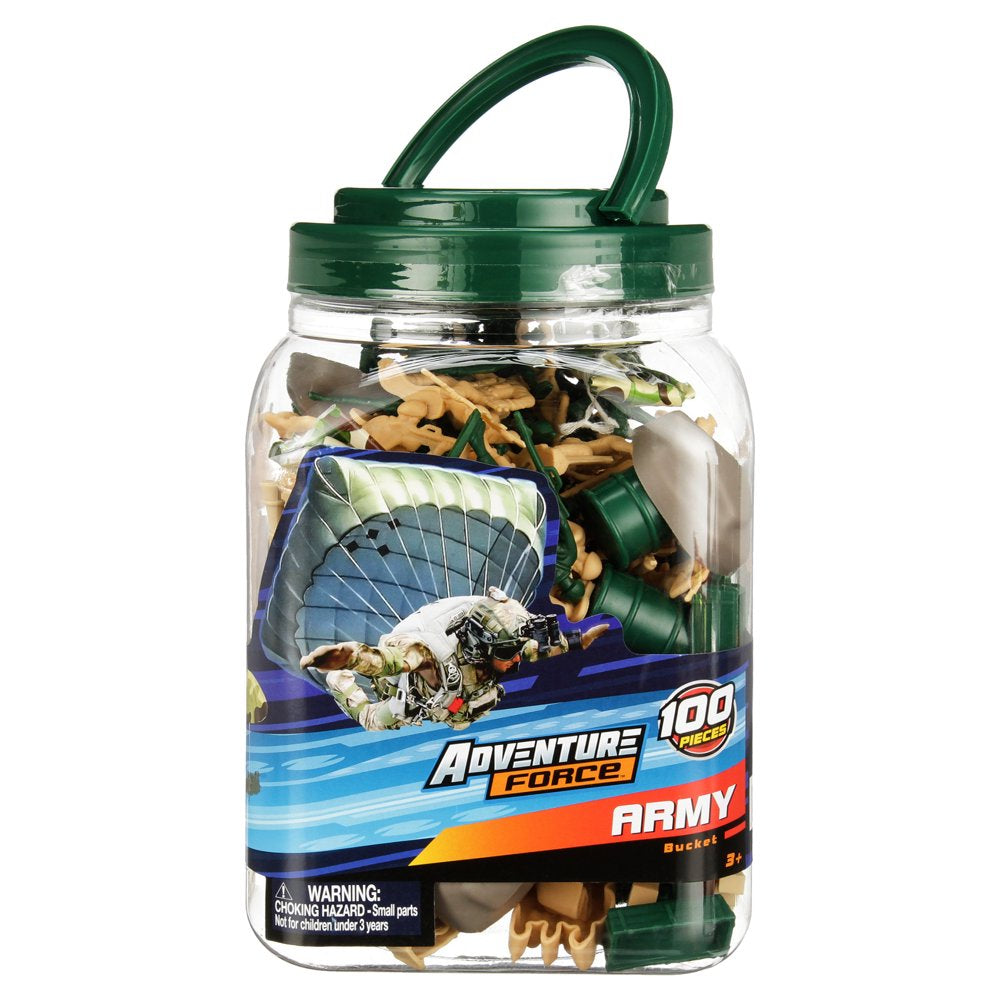 Adventure Force Army Bucket, 100 Pieces