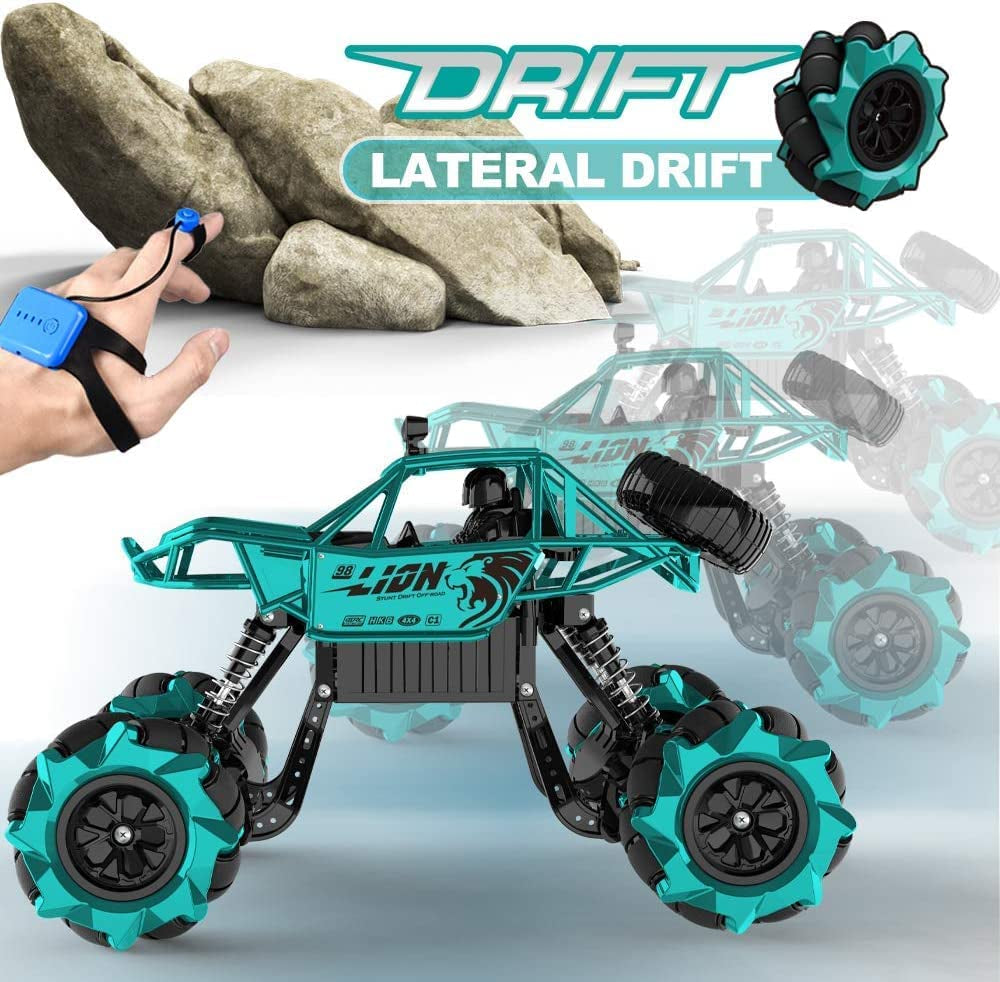 4DRC Remote Control Car,C3 Alloy Drift RC Car,4Wd 2.4G Gesture Remote Control Monster Truck,All Terrain off Road Climb Electric Hobby Kids Toy ,Drift 360° Spins Stunt Car for Teens Adults