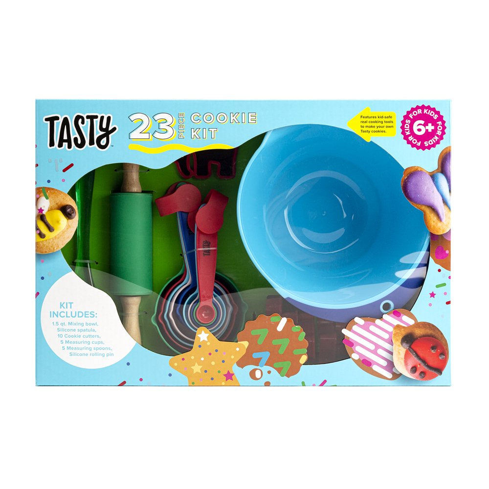 23 Piece Tasty Kits Cookie Baking Gadget Set, Real Kid-Safe Baking Tools, Multi-Color