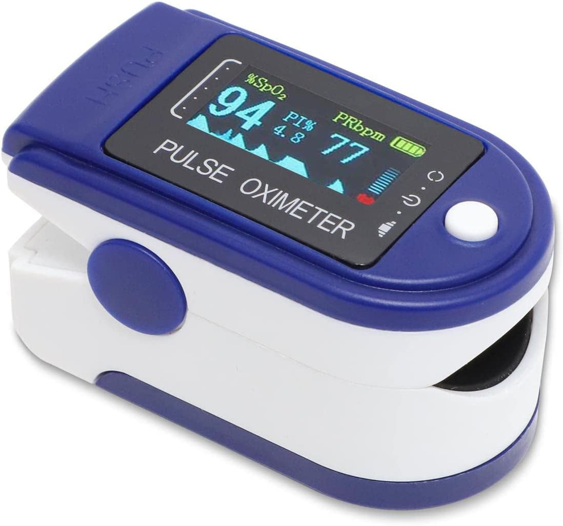 Pulse Oximeter, Finger Pulse Oximeter with OLED Display, Pulse Oximeter Fingertip, Blood Oxygen Saturation Monitor Finger, Heart Rate Monitor