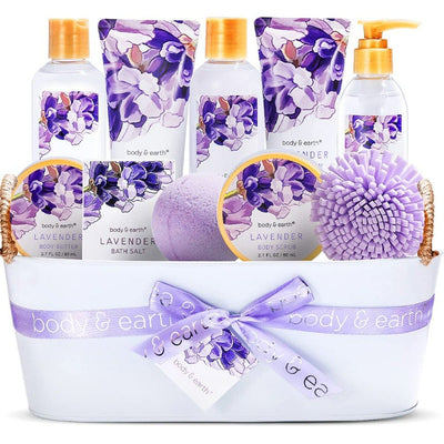 11 Pcs Lavender Spa Bath Gift Baskets