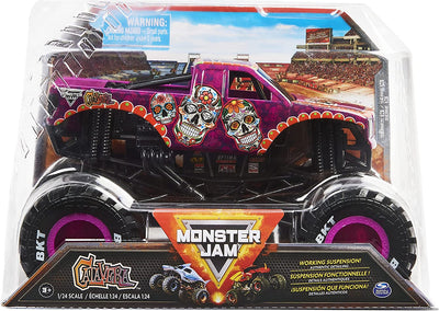Monster Jam, Official Calavera Monster Truck, Collector Die-Cast Vehicle, 1:24 Scale, Kids Toys for Boys Ages 3 and Up