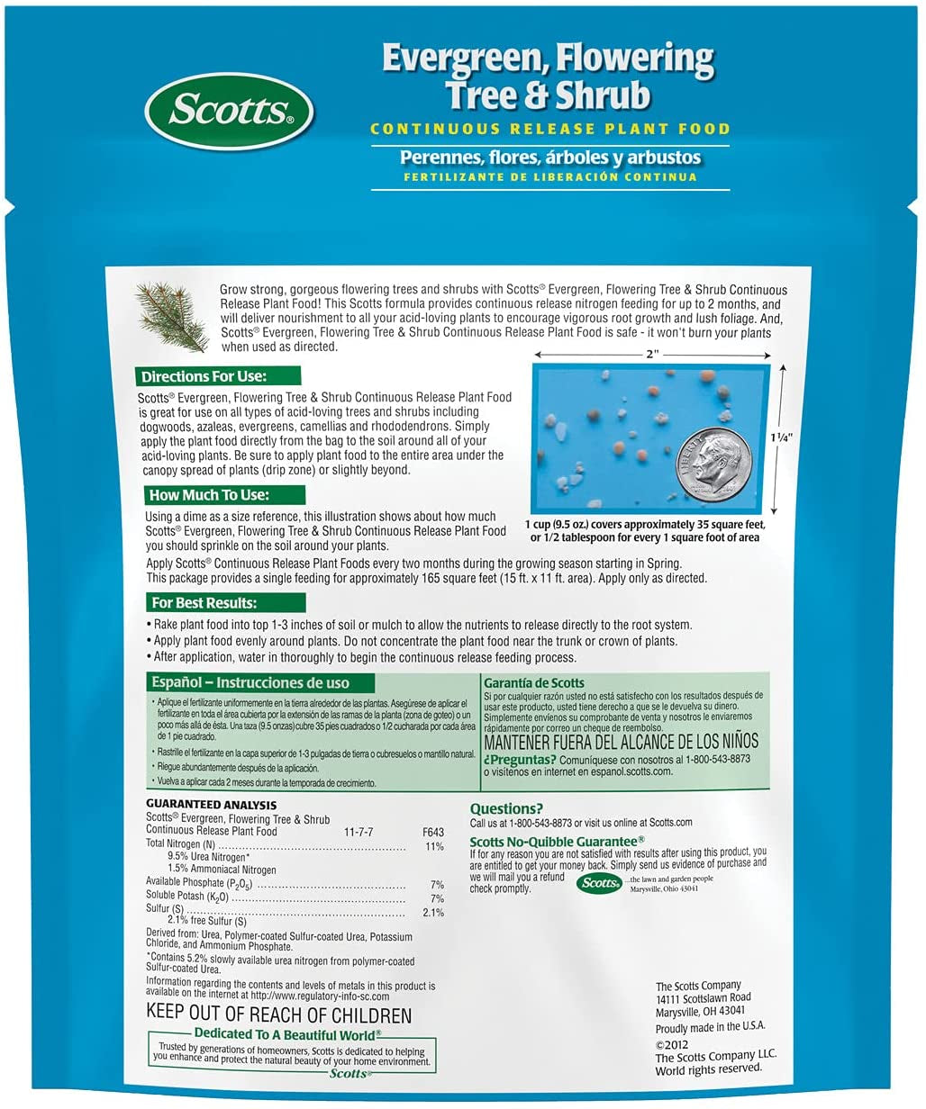 Scotts Evergreen, Flowering Tree & Shrub Continuous Release Plant Food 3 lb., 2-Pack