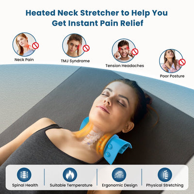 Cervical Traction Device - Heated Neck Massager, Neck Pain Relief