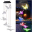 Butterfly Solar Light, Epicgadget Solar Butterfly Wind Chime Color Changing Outdoor Solar Garden Decorative Lights for Walkway Pathway Backyard Christmas Decoration Parties (Clear Wing Butterfly)