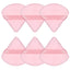 6 Pieces Powder Puff Face Soft Triangle Makeup Puff for Loose Powder Body Powder, Wedge Shape Velour Cosmetic Sponge for Contouring, Under Eyes and Corners, Beauty Makeup Tools
