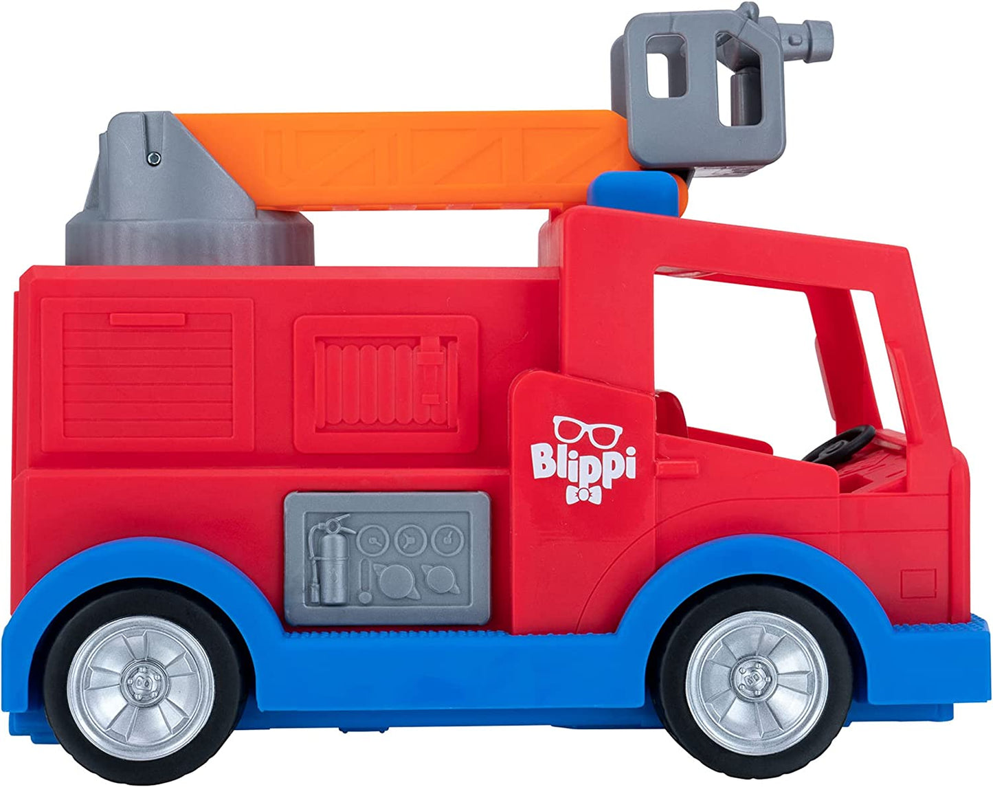 Blippi Fire Truck - Fun Freewheeling Vehicles with Freewheeling Features Including 3 Firefighter and Fire Dog, Sounds and Phrases - Educational Vehicles for Toddlers and Young Kids