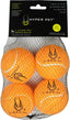  Tennis Balls, Dog Fetch Toys, Grade a Rubber Ball, Orange, 4 Count