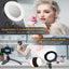 6.3" Selfie Ring Light with Clamp Mount for Desk, Bed, Office, Makeup, Youtube, Video, Live Steam & Broadcast, 3 Dimmable Color & 10 Brightness , 360 Degrees Rotatable