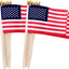 12 Pack Small American Flags on Stick, Small US Flags/Mini American Flag on Stick 4x6 Inch US American Hand Held Stick Flags with Kid-Safe Spear Top