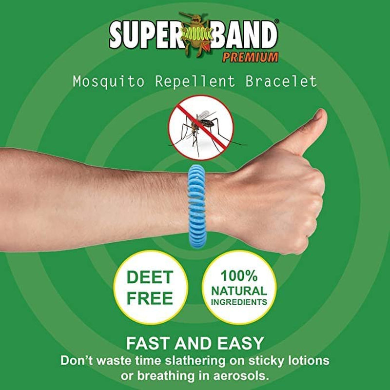 Superband Premium Insect Repellent Bracelet: Assorted Colors (10)