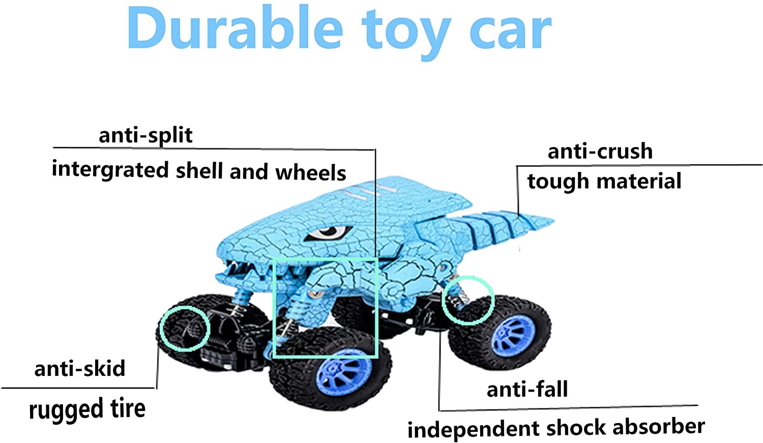 Dinosaur Monster Trucks for Boys, Toys for 2 3 4 5 Year Old Boy, Dinosaur Toys for Kids 3-5,Pull Back Car Toy for Toddle
