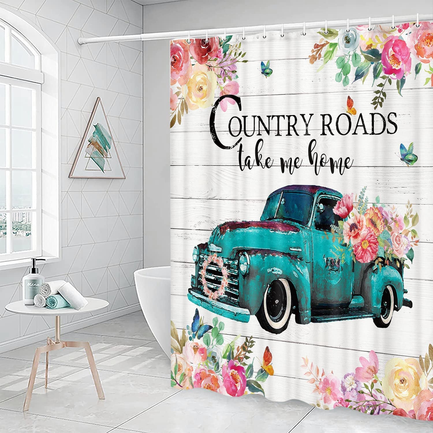 Farmhouse Shower Curtain for Bathroom