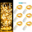 6 Pack Starry String Lights Waterproof Fairy String Lights 20 Micro Starry Leds on Silvery Copper Wire CR2032 Batteries Included for Wedding Centerpiece Party Christmas Table Decor Warm White