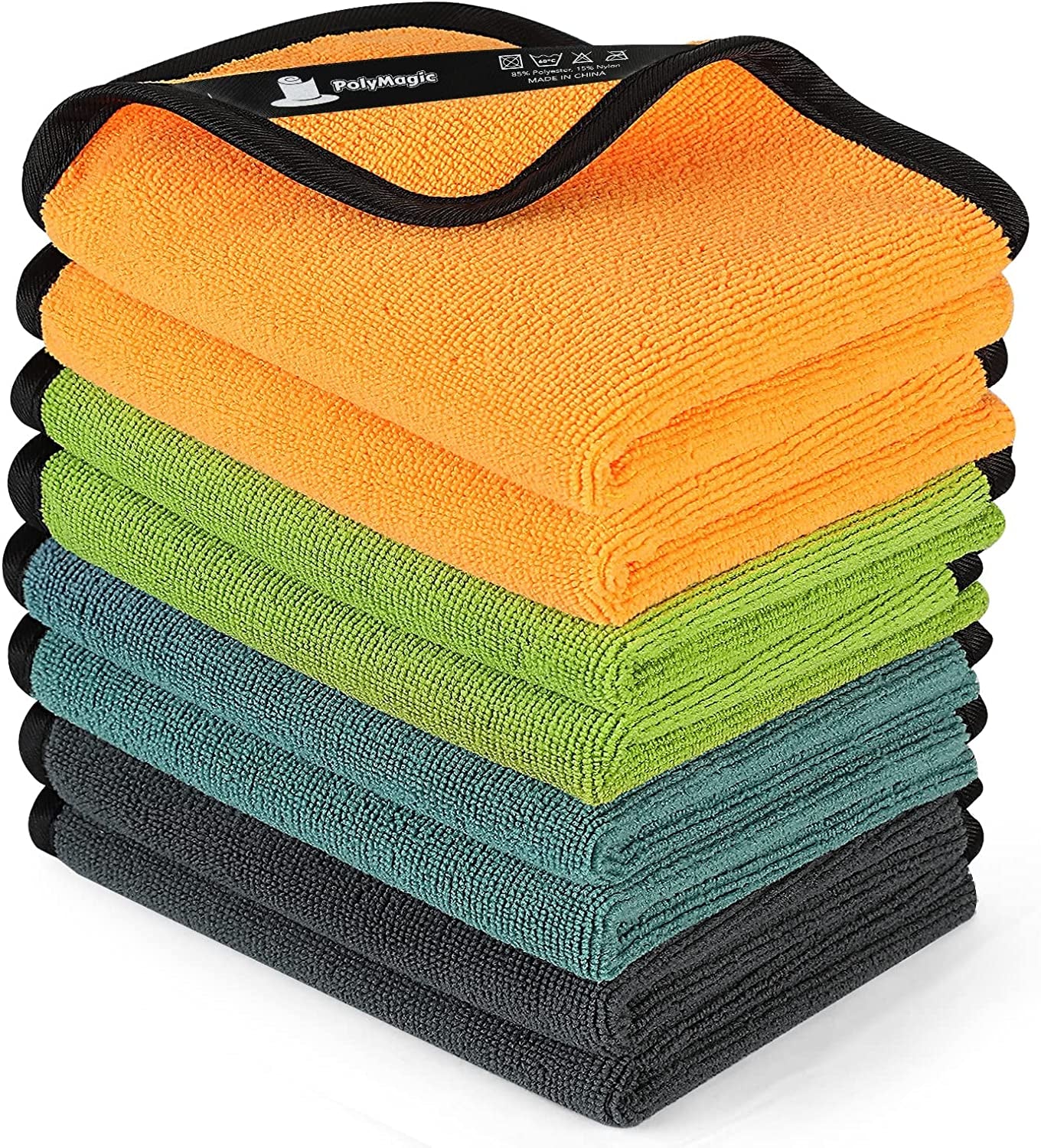 POLYMAGIC Microfiber Cleaning Cloth for Household,23.62" x 15.74"(8 Pack)