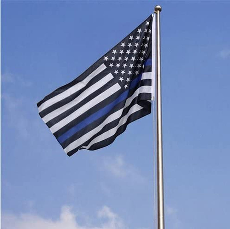 Thin Blue Line American Flag - 3 by 5 Foot 