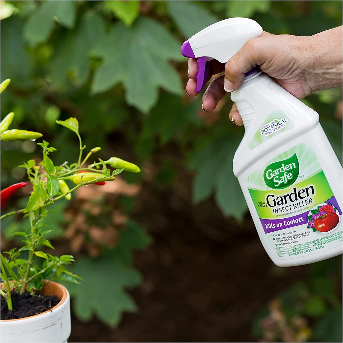 Garden Safe Multi-Purpose Garden Insect Killer, Made With Botanical Insecticides, Kills Aphids, Tomato Hornworms and Other Listed Insects On Contact, (RTU Spray) 24 fl Ounce