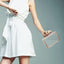 Women Clear Clutch Bag With Removable Gold Chain Strap