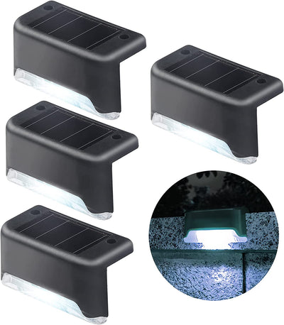 Solar Seck Lights Outdoor Waterproof Led, 4Pack Fence Solar Lights for Outdoor Steps, Solar Pool Light, Outdoor Step Light.(Cool White)