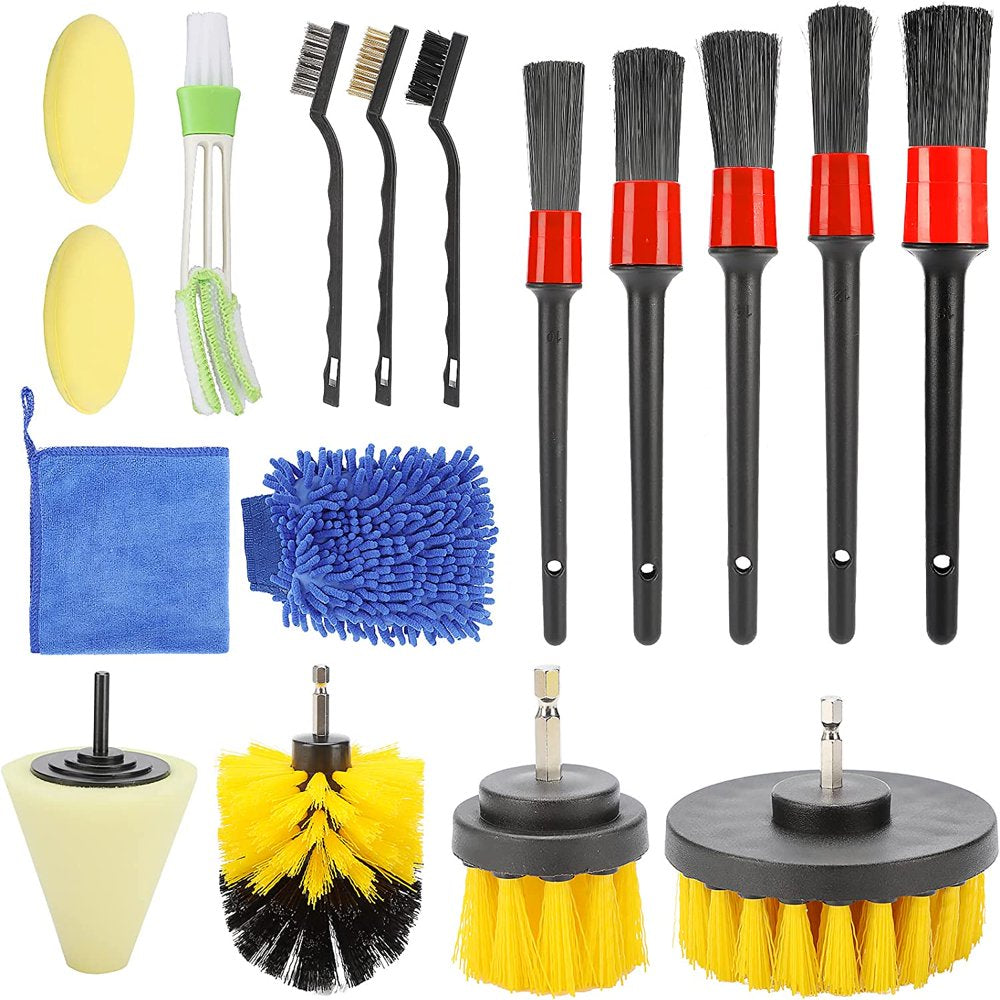 17Pcs Car Detailing Cleaning Brushes Kit