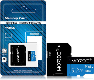 512GB Memory Card Class 10 Microsdxc Card Micro SD Card Compatible Computer Camera and Smartphone Memory Card with SD Card Adapter(512Gb)