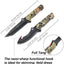 MOSSY OAK Fixed Blade Hunting Knife Set - 2 Piece, Full Tang Handle Straight Edge and Gut Hook Blades Game Processing Knife, Sheath Included