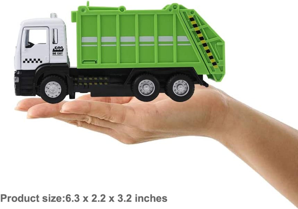 Garbage Truck Toys Alloy Diecast Cars Trash Truck Wiht Light and Sound Recycled Trucks Toy for Boys Age 3,4,5,6,7 (1PC) (Garbage Truck)