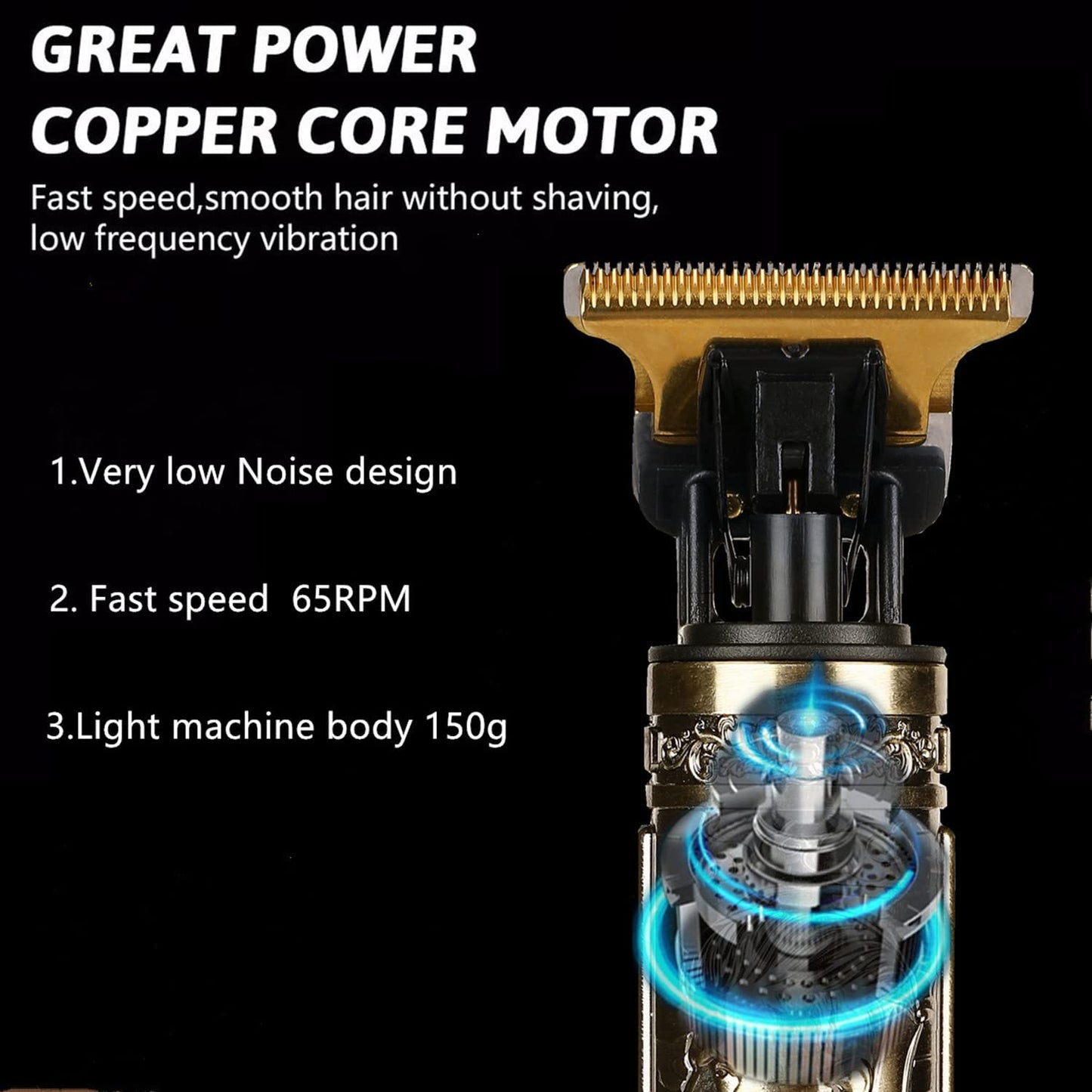Hair Clippers for Men, Electric Cordless T Blade Trimmers for Barbers, Beard Trimmer Shaver Hair Cutting Kit