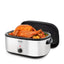 22 Qt Electric Roaster Oven with High-Dome & Self-Basting Lid, Stainless Steel