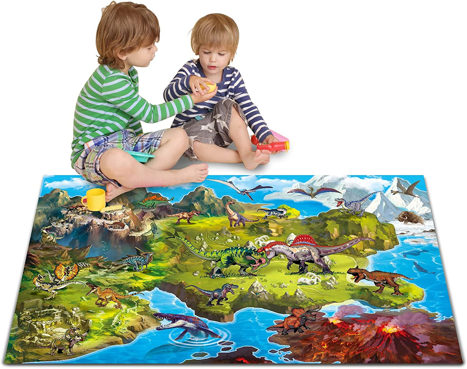 Kids Dream Mat Modern City Toy Activity Playmat, Parent-Child Interaction Game Map Rug, Ideal Children'S Educational Road Traffic City Life Pretend Play 552-C