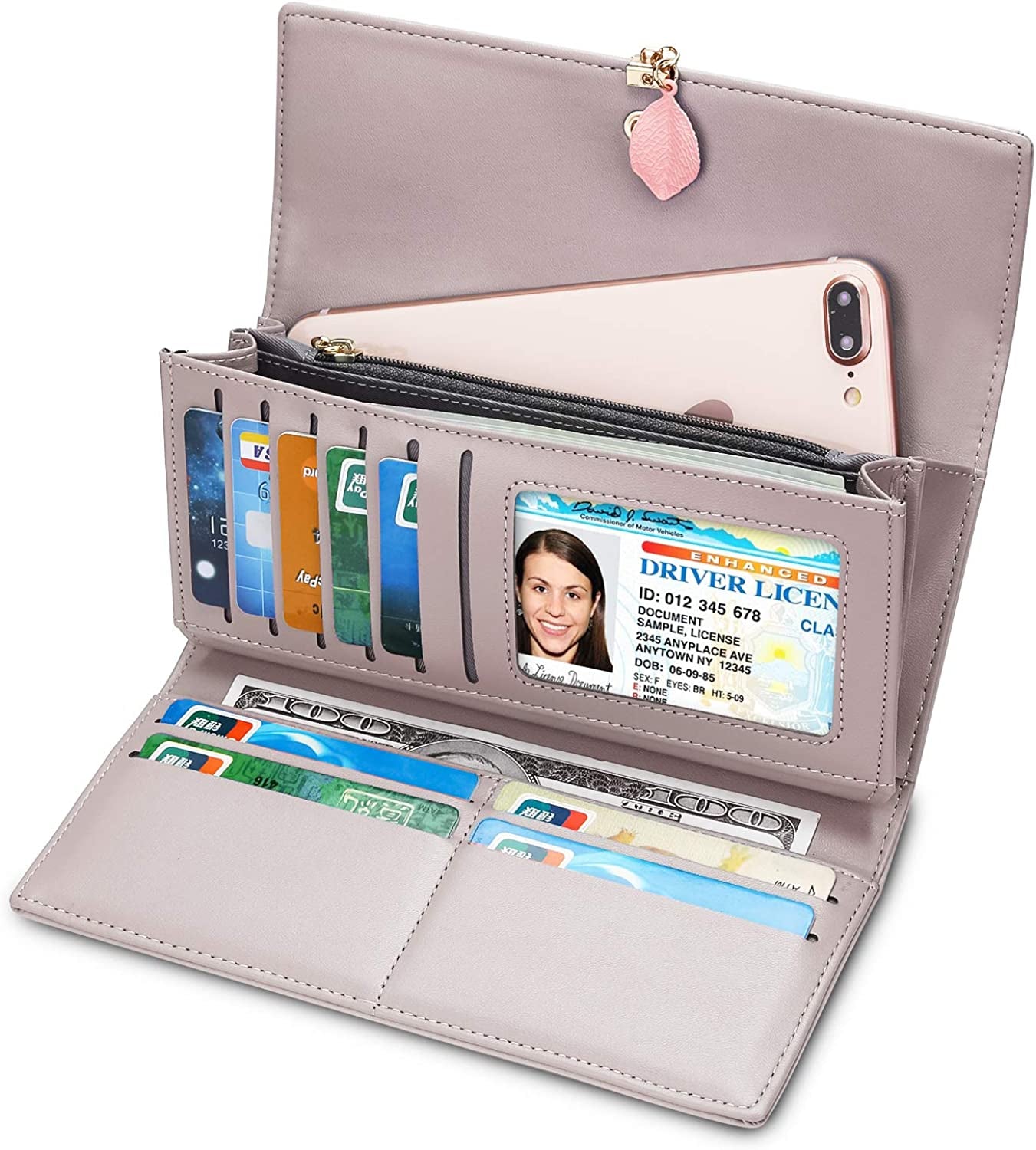  RFID Blocking Genuine Leather Purse