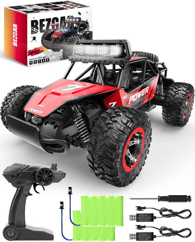 BZ TB141 RC Cars-1:14 Scale Remote Control Car, 2WD High Speed 20 Km/H All Terrains Electric Toy off Road RC Car Vehicle Truck Crawler with Two Rechargeable Batteries