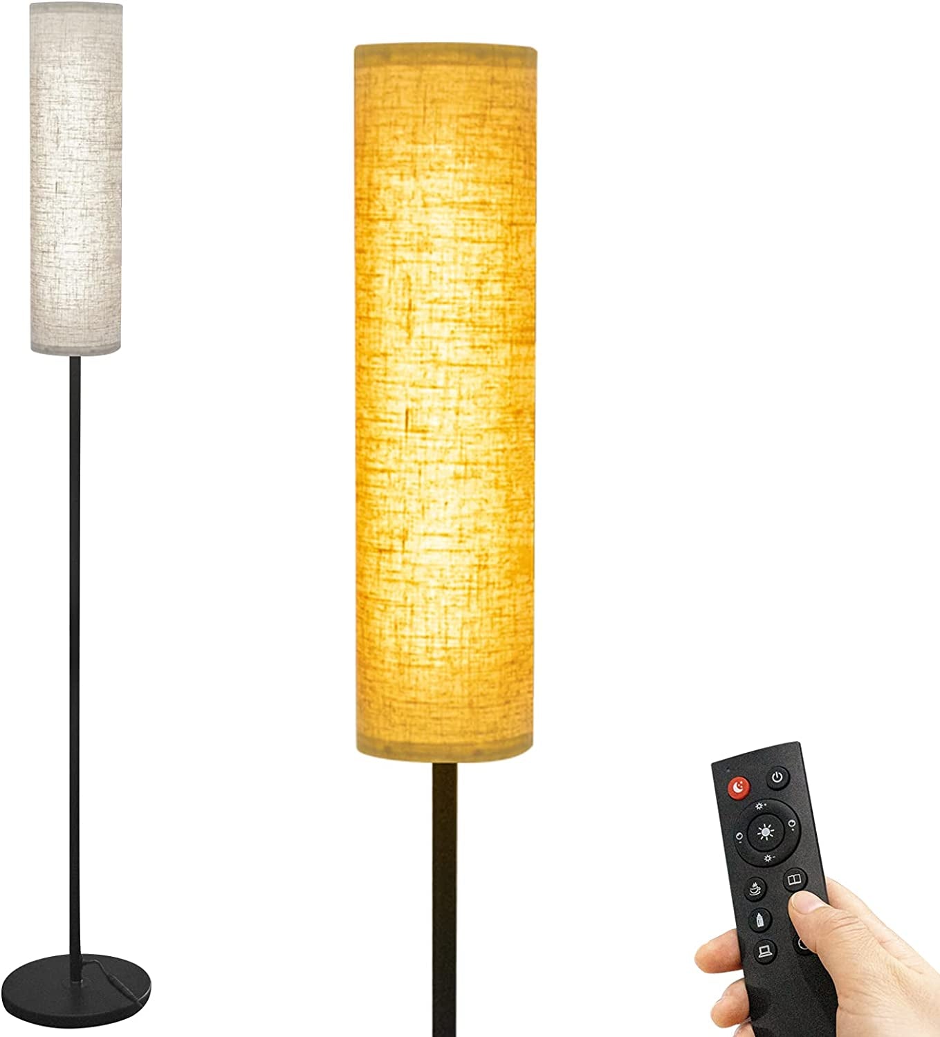 Wellwerks Floor Lamps for Living Room, 12W LED Floor Lamp with Remote Control and 4 Color Temperatures, Timer Reading Lamp, Floor Lamps for Bedrooms / Office