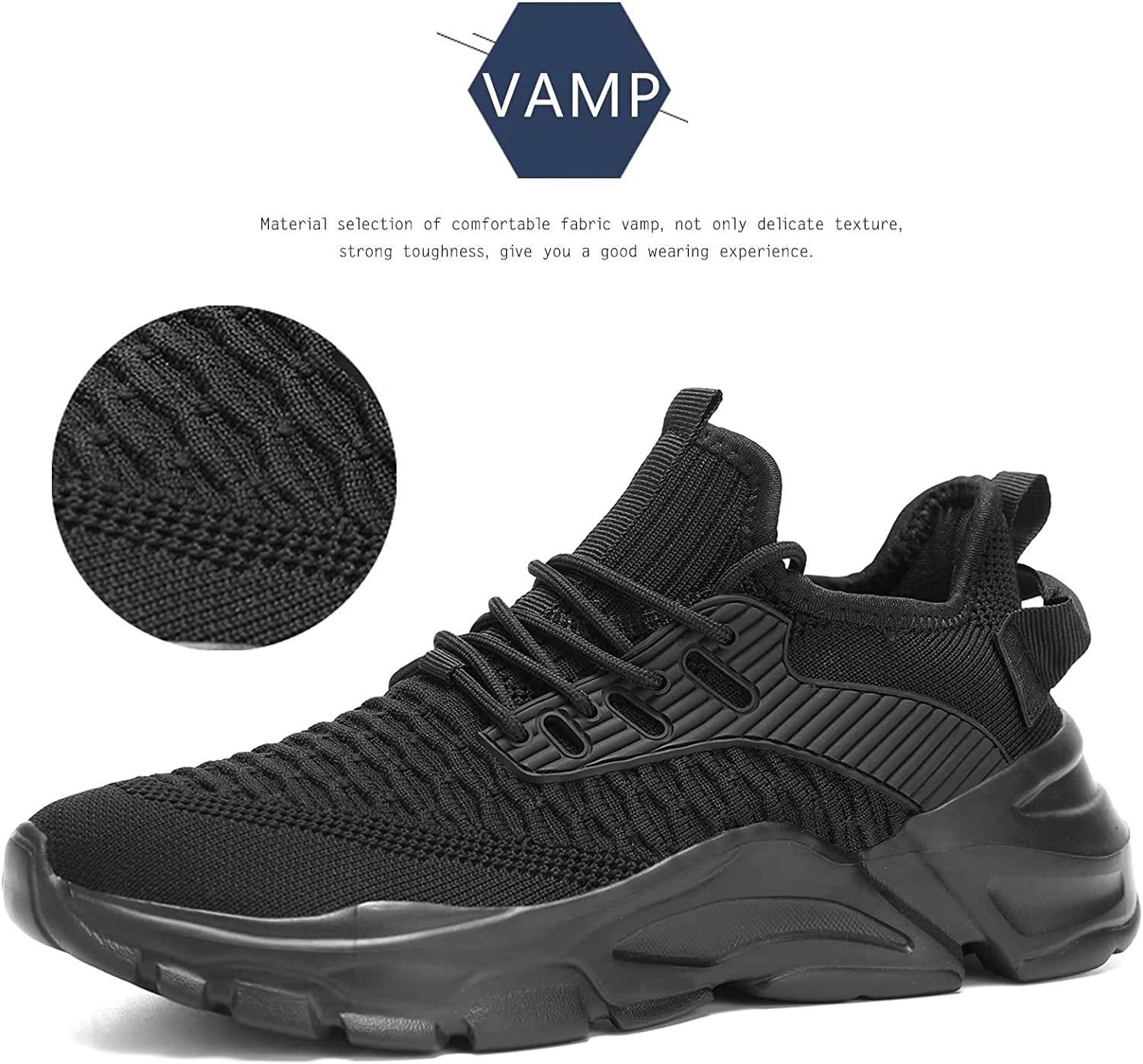 Men's Running Shoes Non Slip Shoes Breathable Lightweight Fashion Sneakers Slip Resistant Athletic Sports Walking Gym Work Shoes