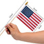  12 Pack Small American Flags on Stick, Small US Flags/Mini American Flag on Stick 4x6 Inch US American Hand Held Stick Flags with Kid-Safe Spear Top, Polyester Full Color Tear-Resistant Flag for 4th of July Decorations, Memorial Day Decorations