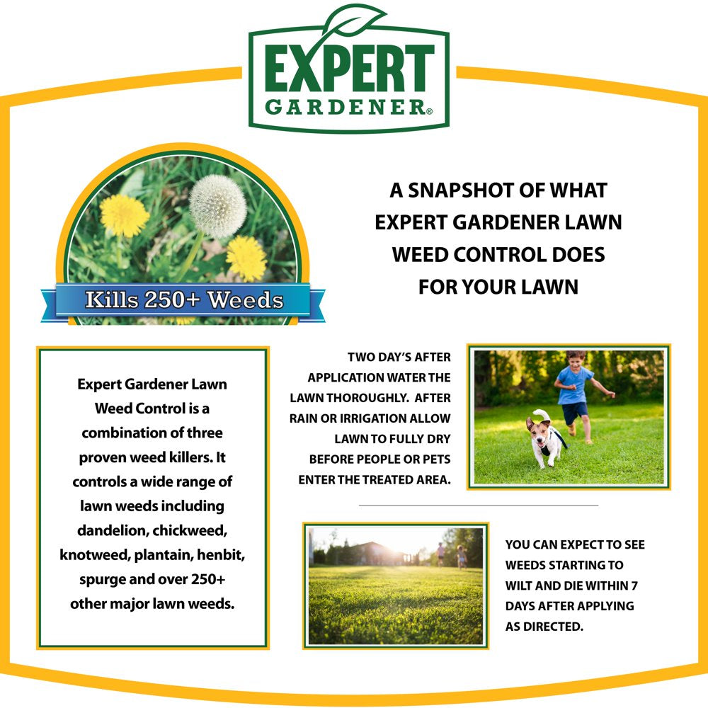 Expert Gardener Lawn Weed Control II Granule Herbicide, Covers 5,000 Sq. Ft.