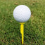 Won't Fly Golf Tee - Never Lose Another Tee 3" 1/8 High - Half Inch Wide Cup 5 Pack Yellow