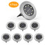 8 LED Solar Garden Lights, Outdoors Solar Disk Lights, Waterproof In-Ground Lights by Haitral