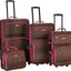 Rockland Jungle Softside Upright Luggage Set 4-Piece (14/29/24/28)