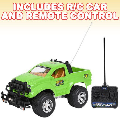 Artcreativity Remote Control Safari Monster Truck, Safari RC Toy Car, Battery Operated, Unique Birthday Gift for Boys and Girls, Large Carnival Game Prize