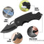Mini Folding Pocket Knife, 2.5-Inch Stainless Steel Drop Point Blade, EDC Pocket Knives for Men with Bottle Opener and Glass Breaker (Stonewash), Black