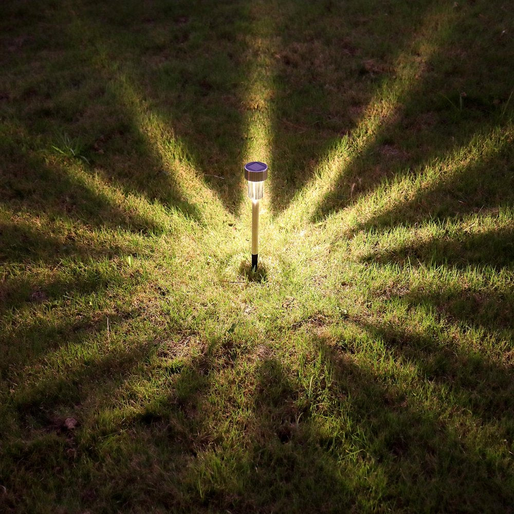 24 Pack Stainless Steel LED Solar Light