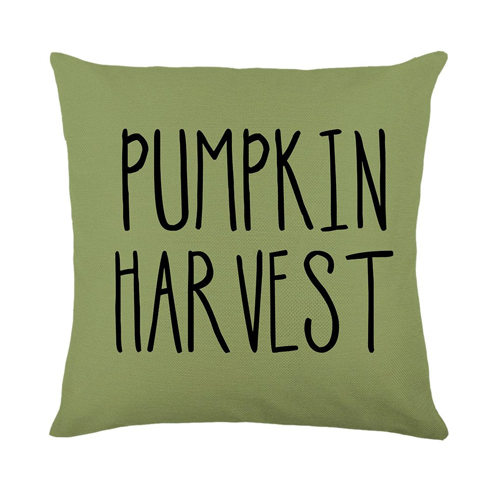 Fall Pillow Covers Sage Green Throw Pillows 18X18 Set of 4 Outdoor Fall Pillow Covers Fall Decorations, Pumpkin Farmhouse Pillow Case for Sofa Couch Thanksgiving Decorations Fall Decor