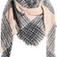 Womens Warm Scarf Triangle Shawls Winter Scarves Stripe Plaid Fichu Rough Surface