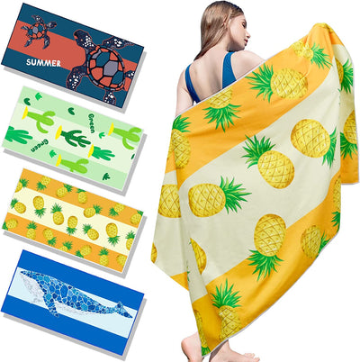 4 Pack Beach Towel, [60"x 30"]