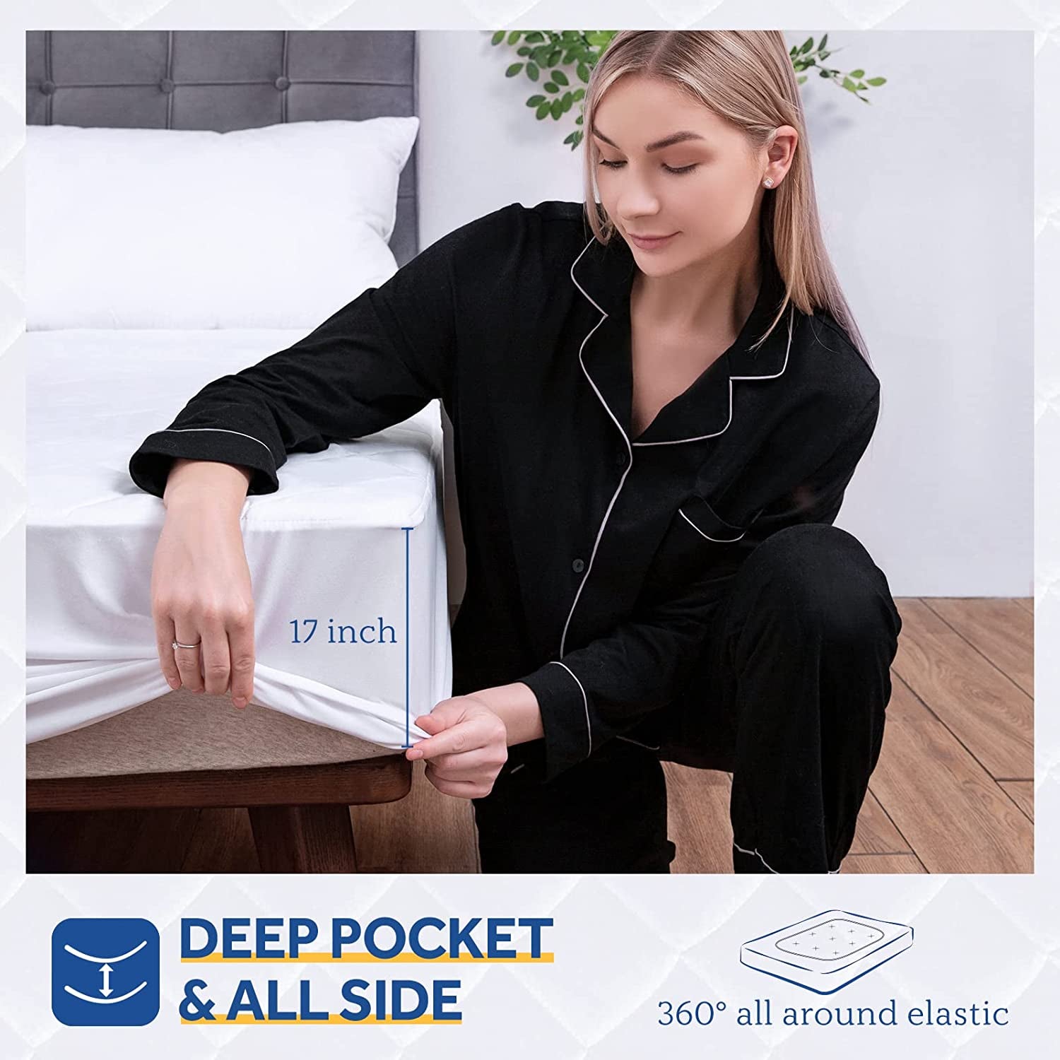 Sealy Heated Mattress Pad Fit up to 17" Deep Pocket