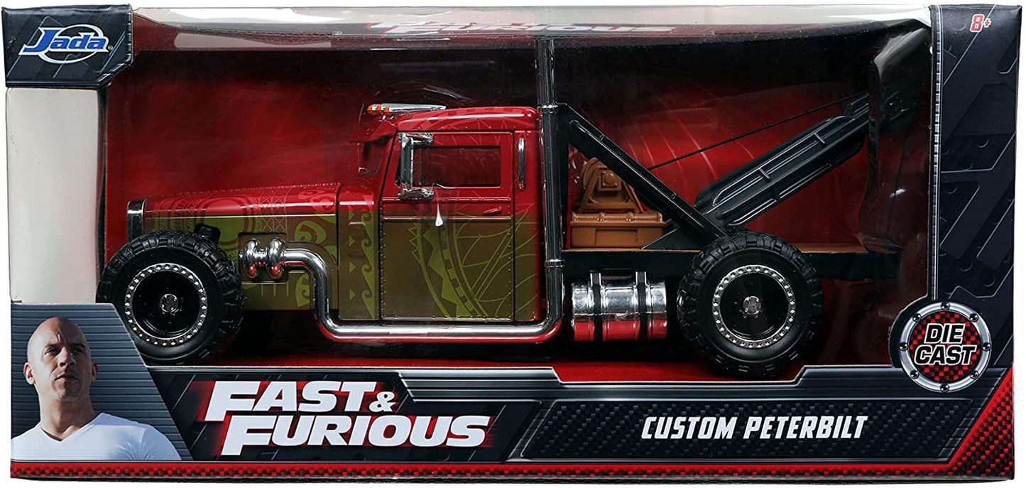 Fast & Furious Presents: Hobbs & Shaw Hobbs' 1:24 Custom Peterbilt Truck Die-Cast Car, Toys for Kids and Adults