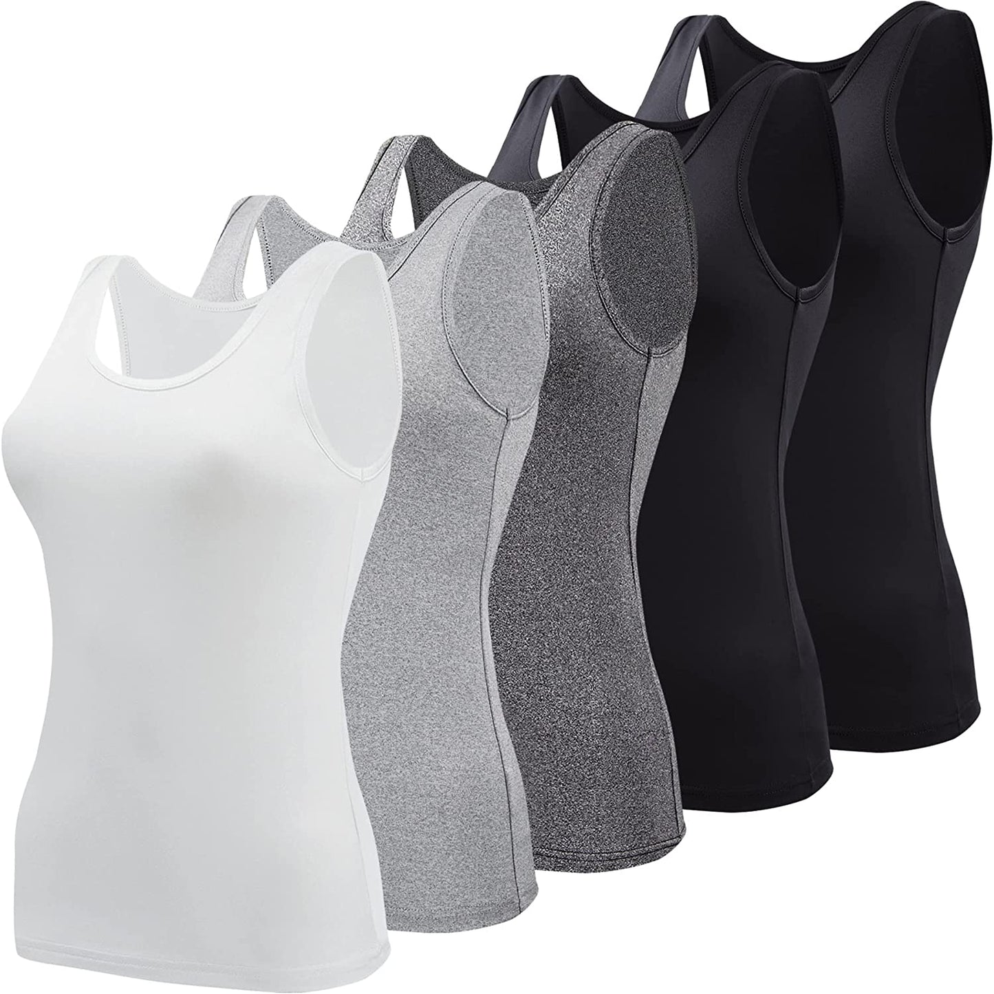 5 Pcs Basic Tank Tops for Women Undershirt Tank Top Sleeveless under Shirts