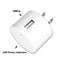 2.4A USB Wall Charger with Foldable Plug-White, for Iphone, Ipad and Android Smartphones
