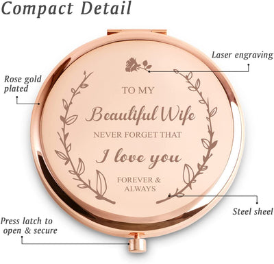  Compact Mirror I Love You Wife